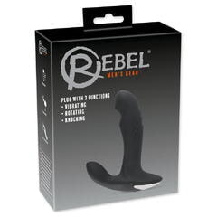 Вибромассажер простаты с функцией римминга Rebel Plug with Perineum Stimulator