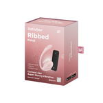 Виброяйцо Satisfyer Ribbed Petal с пультом ДУ, розовое, 7,8 см