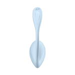 Виброяйцо Satisfyer Smooth Petal Connect App, голубое, 6,5 см