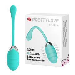 Вибромассажер-яичко PrettyLove Franklin морск.волна